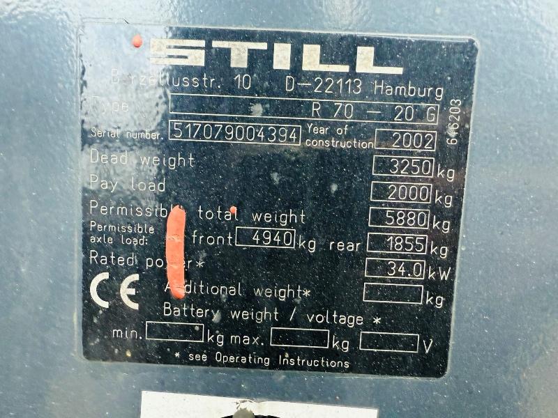 STILL R70-20G FORKLIFT*ENGINE TURNS OVER BUT WONT START*VIDEO*