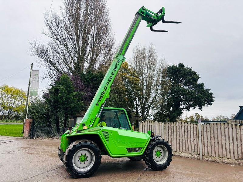 MERLO P26.6 4WD TURBO TELEHANDLER C/W PALLET TINES *VIDEO*