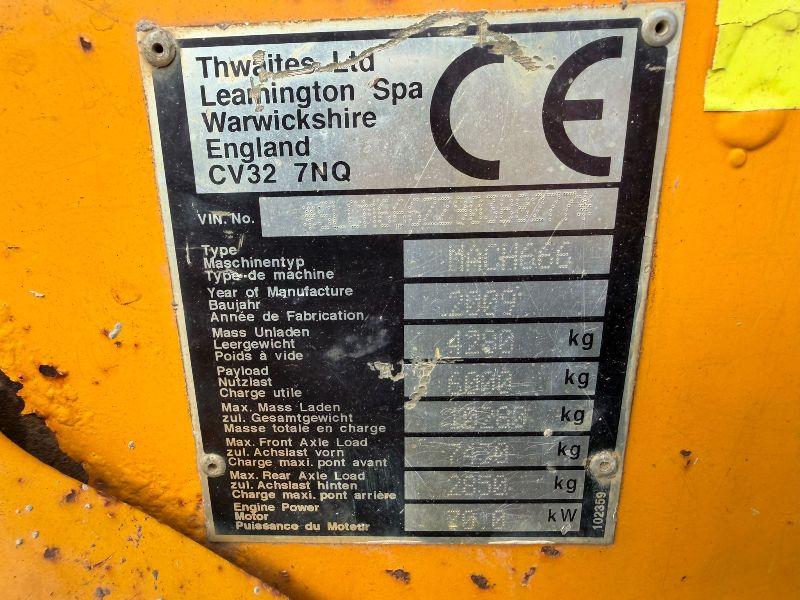 THWAITES MACH666 6 TONNE SWIVLE TIP DUMPER*3628 HOURS*VIDEO*