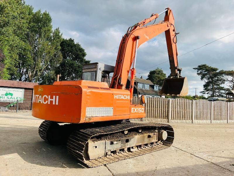 HITACHI EX150 TRACKED EXCAVATOR C/W BUCKET * VIDEO