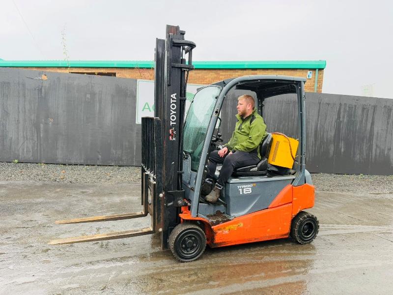 TOYOTA TRAIGO 48 18 ELECTRIC FORKLIFT*C/W SIDESHIFT*YEAR 2017*VIDEO*