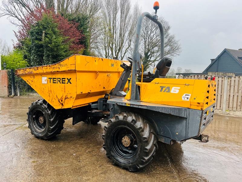 TEREX TA6 4WD DUMPER * YEAR 2011 , 2459 HOURS  * C/W ROLE BAR *VIDEO*