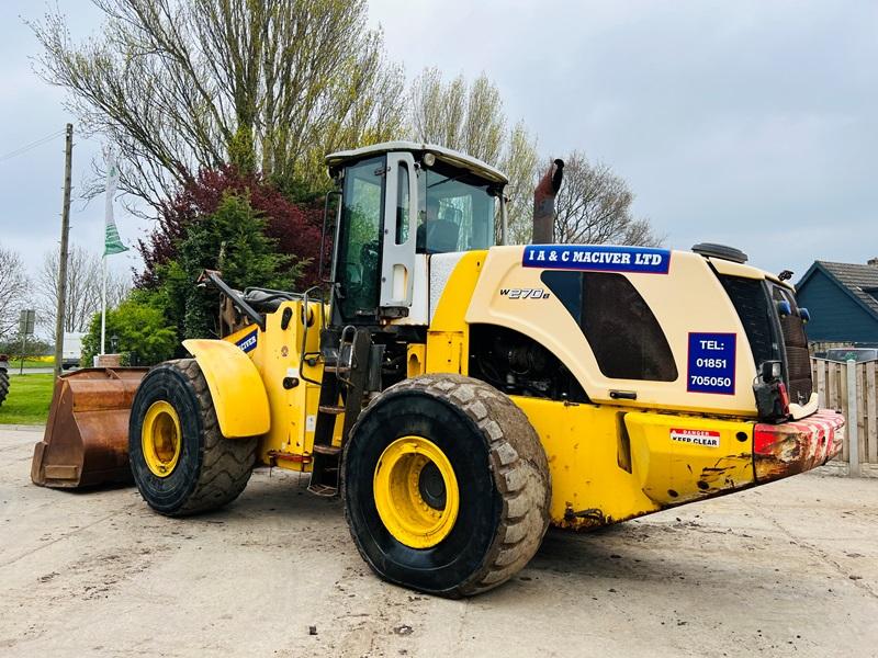 NEW HOLLAND W270B 4WD LOADING SHOVEL C/W LOAD MASTER 8000IX *VIDEO*