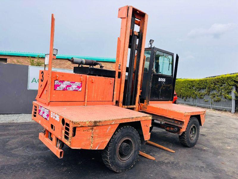BOSS 556 HH SIDE LOADING FORK LIFT*C/W PALLET TINES*VIDEO*