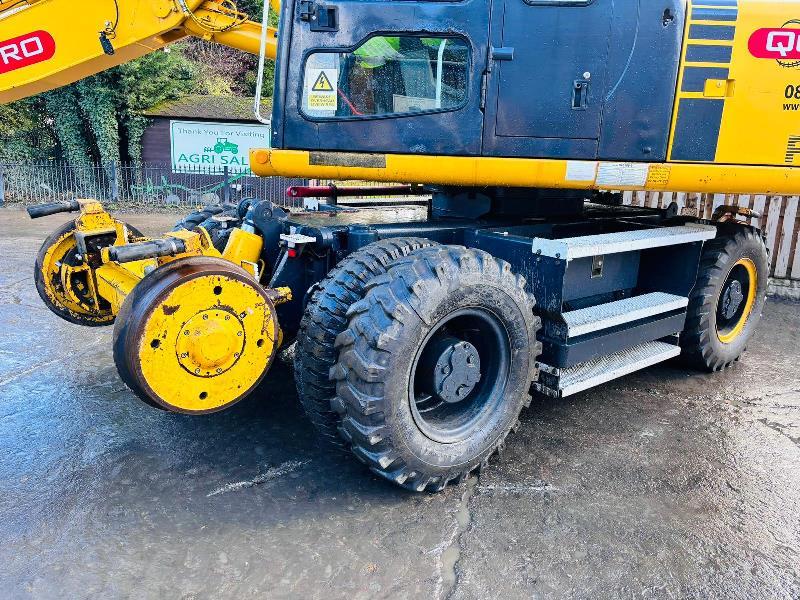 KOMATSU PW170ES-6K 4WD WHEELED EXCAVATOR C/W QUICK HITCH & RAILWAY GEAR *VIDEO*