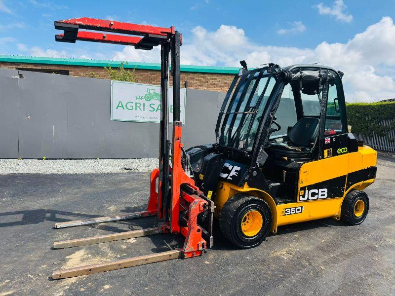 JCB 35D TELETRUK*YEAR 2018*C/W HYDRAULIC BAIL GRAB*VIDEO*