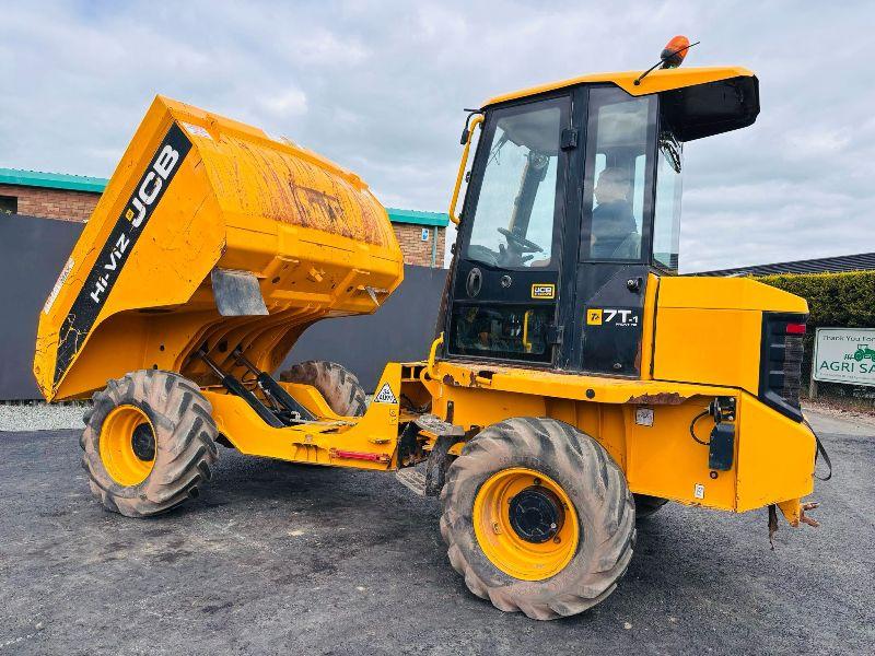 JCB 7FT 7 TONNE STRAIGHT TIP DUMPER* READING 1285 HOURS*YEAR 2018*VIDEO*