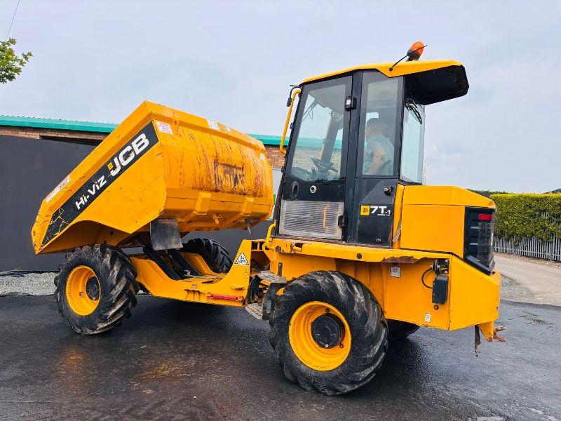 JCB 7FT 7 TONNE STRAIGHT TIP DUMPER* READING 1286 HOURS*YEAR 2018*VIDEO*