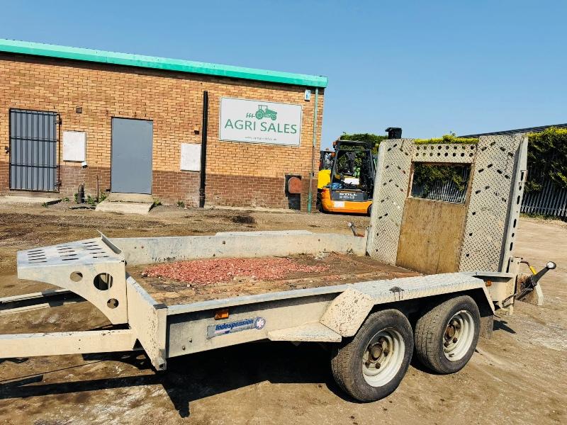 TWIN AXLE INDESPENSION TRAILER*C/W DROP DOWN RAMPS*VIDEO*