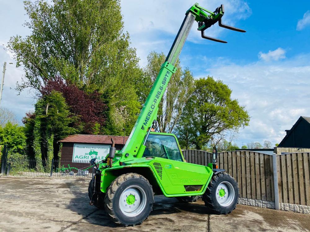 MERLO P26.6 4WD TELEHANDLER * AG-SPEC * C/W PICK UP HITCH & TINES * SEE VIDEO *