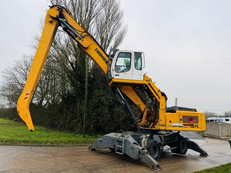 LIEBHERR A934C HIGH RISE SCRAP HANDLER*C/W SCRAP GRAB*YEAR 2013*VIDEO*