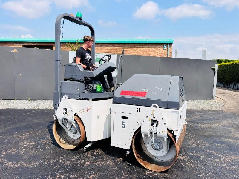 BENFORD TV1300 DOUBLE DRUM VIBRATING ROLLER*C/W SAFETY FRAME*VIDEO*