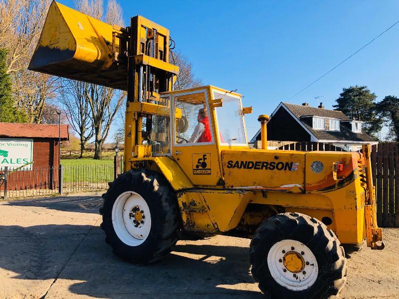 SANDERSON SB604 ROUGH TERRAIN MASTED FORK LIFTED