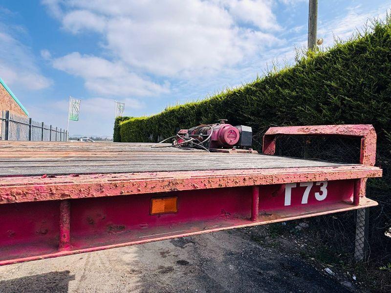 DENNISON DFM 25A FLATBED TRAILER*C/W TUCK AWAY NECK RAMPS*VIDEO*
