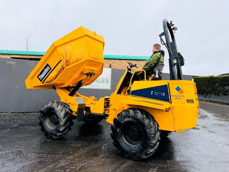 THWAITES 6 TONNE SWIVLE TIP DUMPER*YEAR 2008* ONLY 1453 HOURS*VIDEO*
