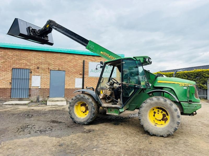 JOHN DEERE 3400 TELEHANDLER*C/W BUCKET*VIDEO*
