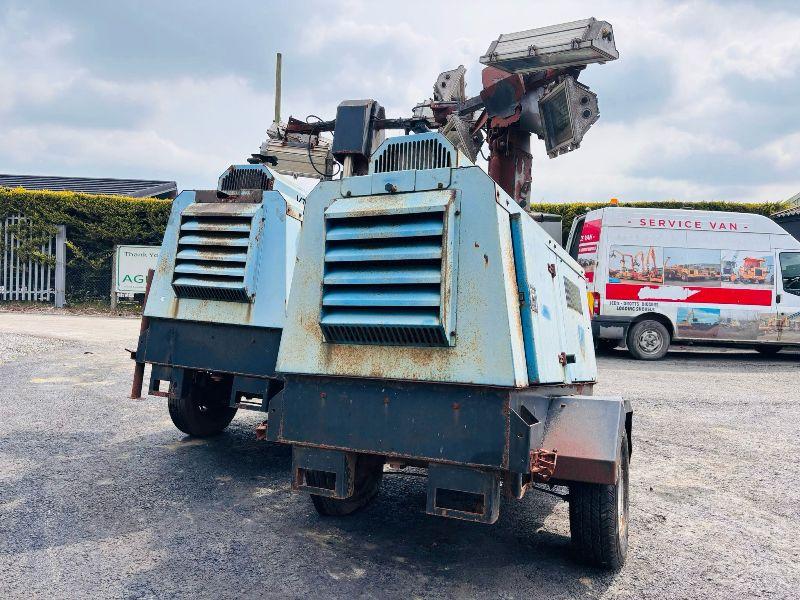 VT1 LIGHTING TOWERS *C/W 3 CYLINDER KUBOTA ENGINE*CHOICE OF 2*VIDEO*