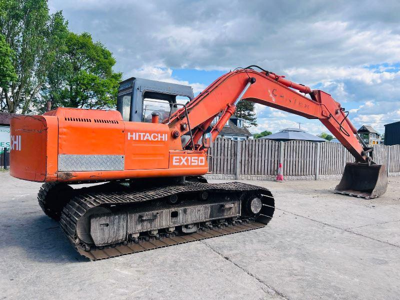 HITACHI EX150 TRACKED EXCAVATOR C/W BUCKET *VIDEO*