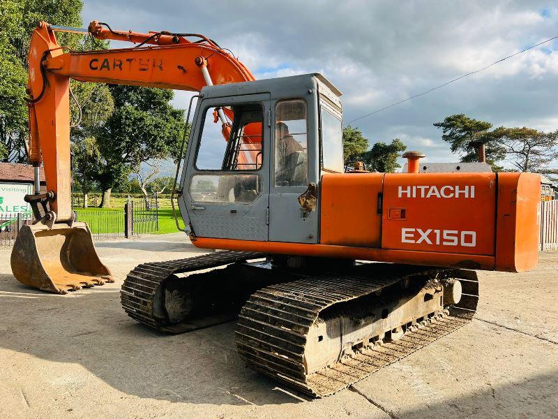 HITACHI EX150 TRACKED EXCAVATOR C/W BUCKET * VIDEO