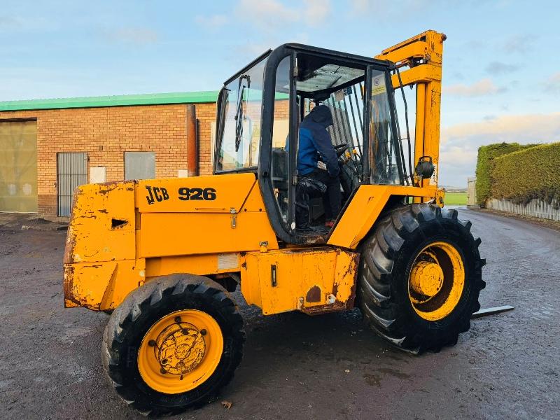 JCB 926 ROUGH TERRAIN 4WD FORKLIFT*C/W PALLET TINES*VIDEO*