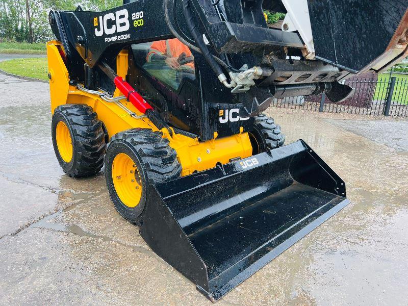 JCB 260 4WD SKIDSTEER *YEAR 2017, ONLY 182 HOURS * C/W WHEEL SAW & BUCKET *VIDEO*