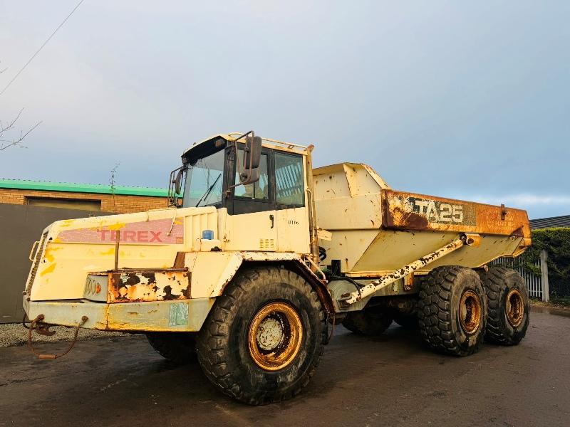 TEREX TA25 DUMPTRUCK*C/W CUMMINS ENGINE*VIDEO*