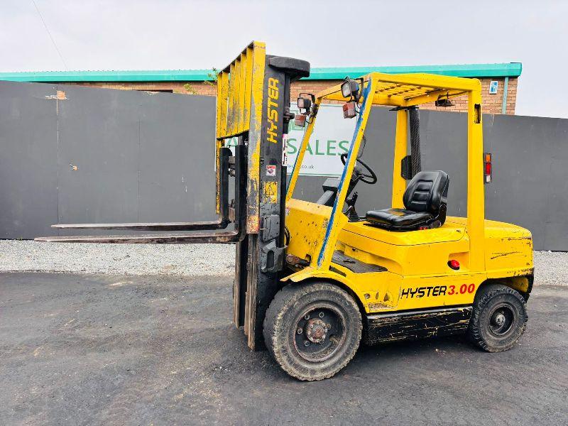 HYSTER H3.00XM FORKLIFT*C/W PALLET TINES*VIDEO*