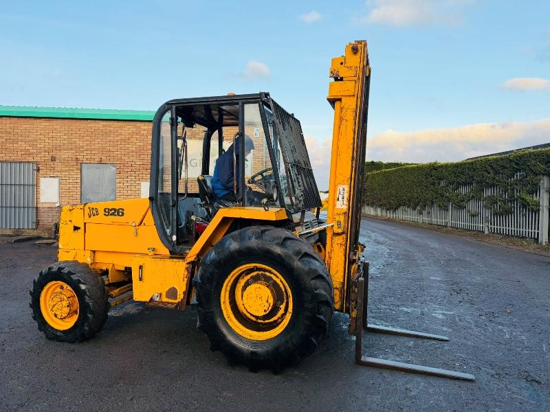 JCB 926 ROUGH TERRAIN 4WD FORKLIFT*C/W PALLET TINES*VIDEO*