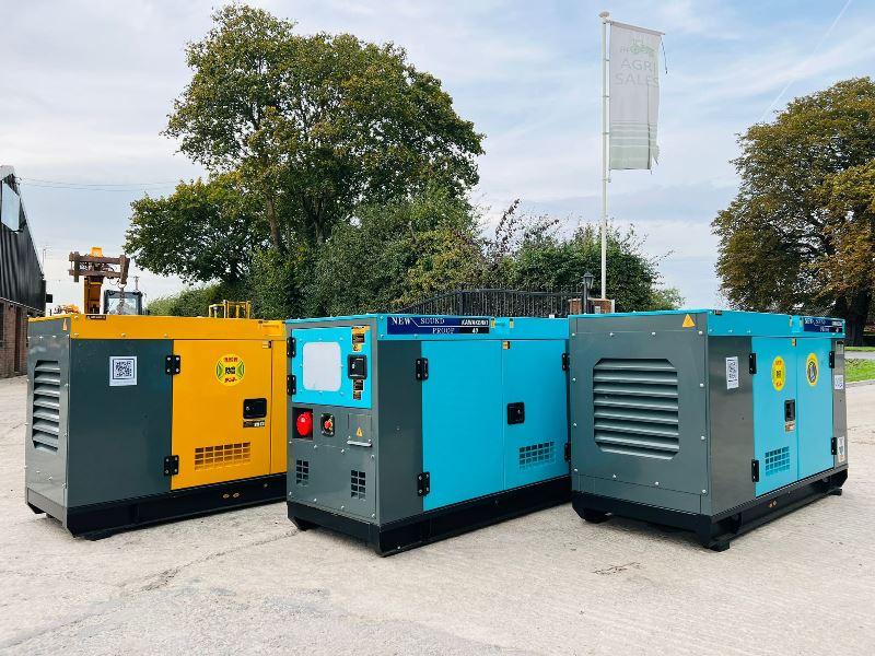 BRAND NEW KAWAKENI KK40 40KVA SILENT RUN GENERATOR *YEAR 2023, CHOICE OF 3* 