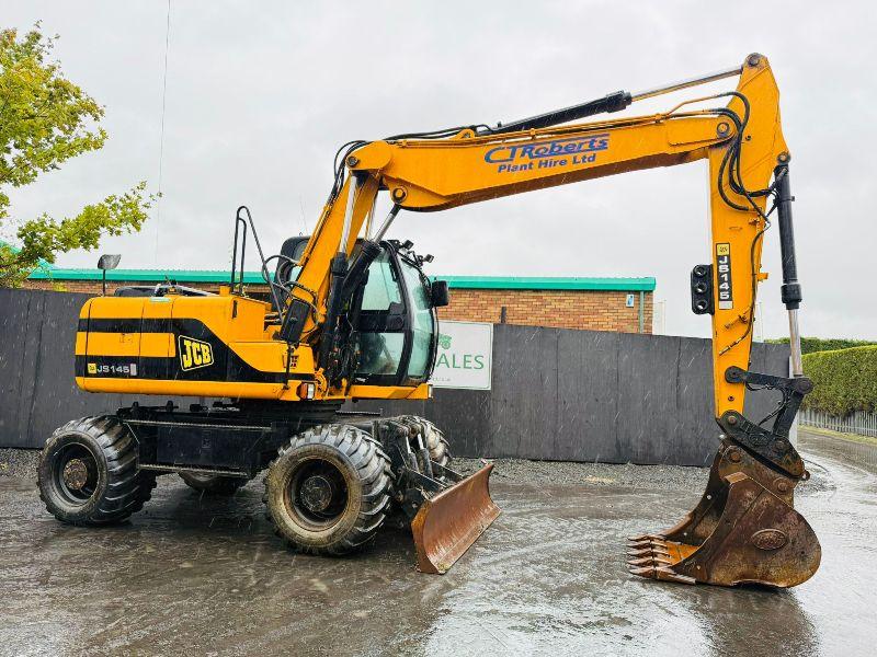 JCB JS145 WHEELED EXCAVATOR*C/W BUCKET*VIDEO*