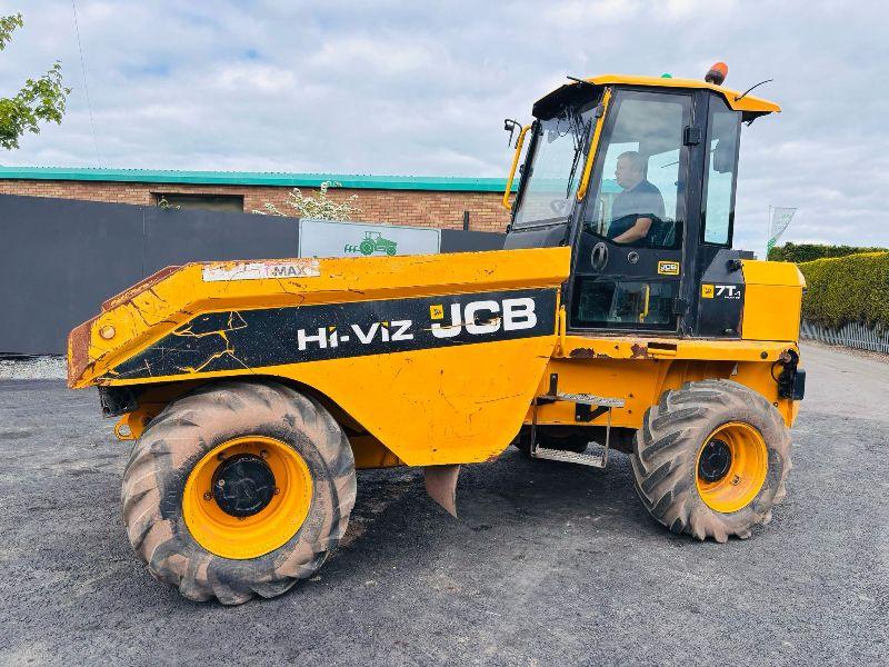 JCB 7FT 7 TONNE STRAIGHT TIP DUMPER* READING 1285 HOURS*YEAR 2018*VIDEO*