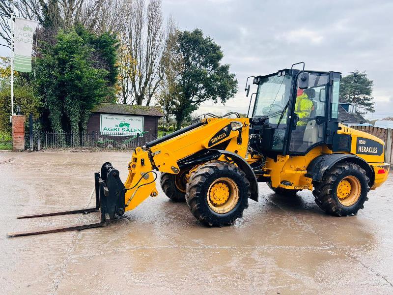 HERACLES H580 4WD TELEHANDLER *YEAR 2019, 1514 HOURS* C/W PALLET TINES *VIDEO*