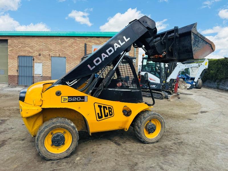 JCB 520-40 LOADALL *C/W BUCKET AND TINES*VIDEO*