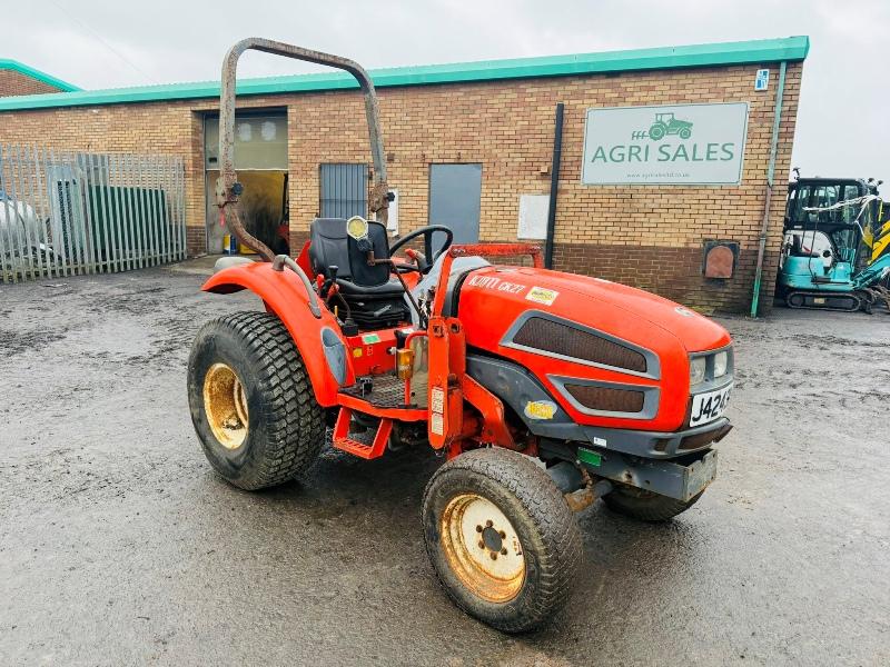 KIOTI CK27 4WD TRACTOR*C/W TURF TYRES*SPARES AND REPAIRS*VIDEO*