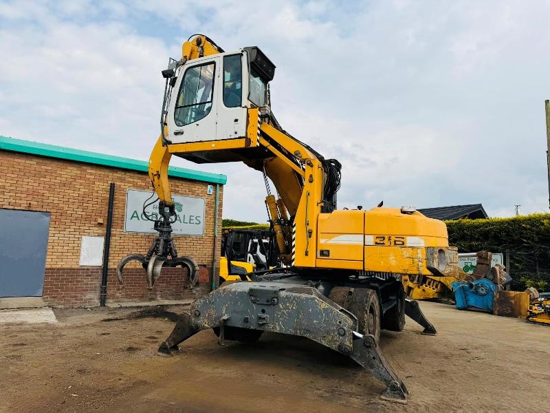 LIEBHERR 316 HRC SCRAP HANDLER*C/W ROTATING SCRAP GRAB*VIDEO*