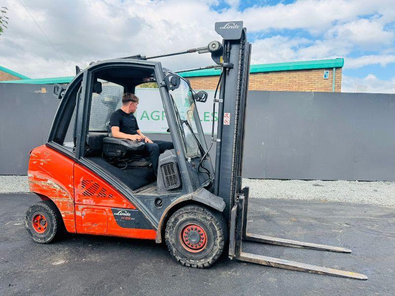 LINDE H35D-02 FORKLIFT*C/W PALLET TINES*YEAR 2016*VIDEO*