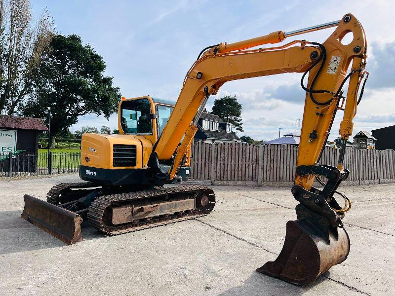 HYUNDIA ROBEX 80CR-9 EXCAVATOR *YEAR 2011, 4771 HOURS* C/W QUICK HITCH *VIDEO*