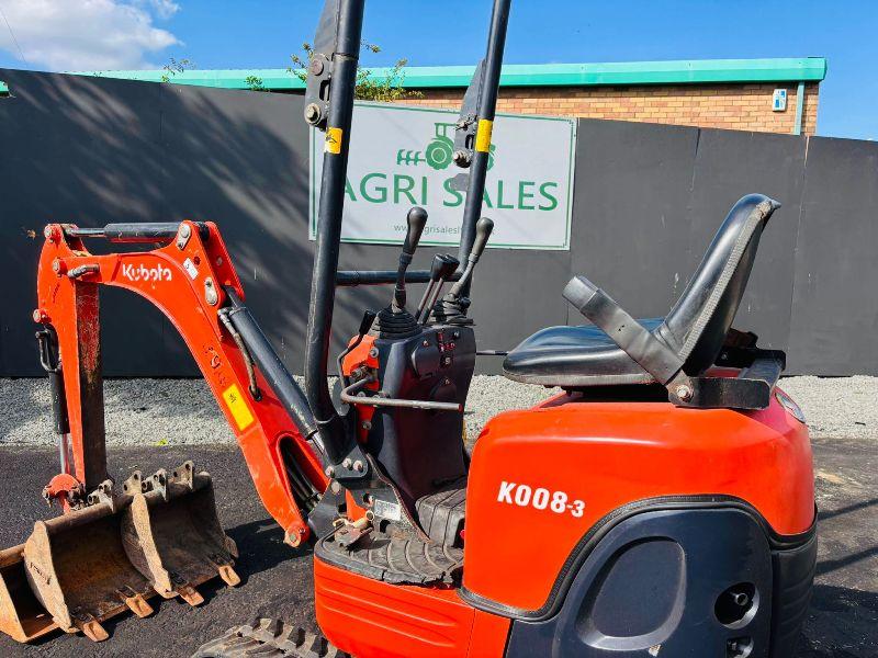 KUBOTA K008-3 TRACKED EXCAVATOR*C/W SELECTION OF BUCKETS*VIDEO*