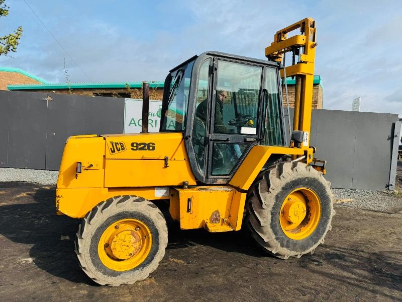 JCB 926 4WD ROUGH TERRAIN FORKLIFT*C/W PALLET TINES*VIDEO*