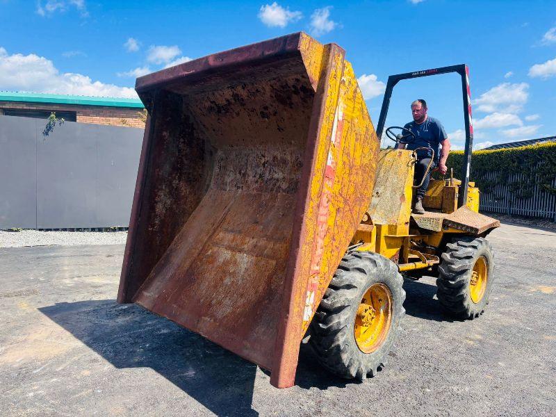 THWAITES 3 TONNE STRAIGHT TIP DUMPER*C/W PERKINS ENGINE* VIDEO*