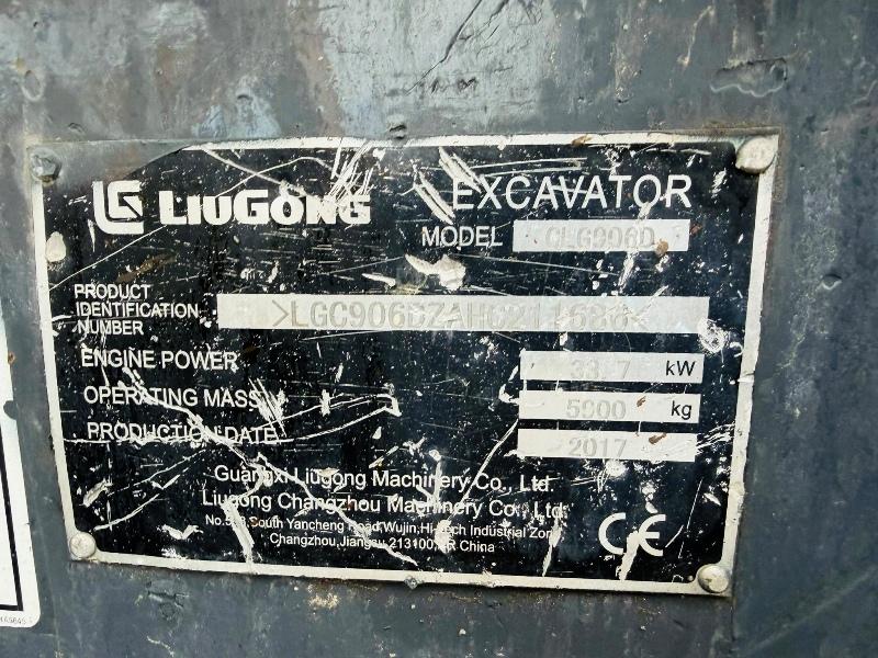 LIUGONG CLG906D EXCAVATOR*C/W BUCKET*3168 HOURS*YEAR 2017*VIDEO*