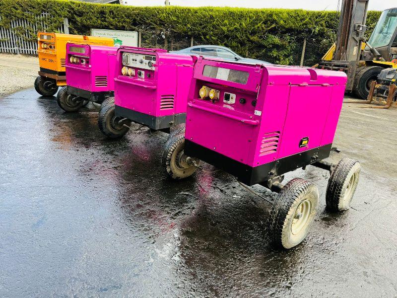 ARC GEN TOWABLE WELDER/GENERATOR*CHOICE OF 4*YEAR 2010*VIDEO*