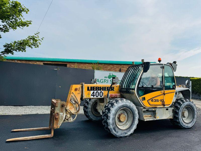 LIEBHERR 435-10 TURBO TELEHANDLER*C/W PALLET TINES*VIDEO*