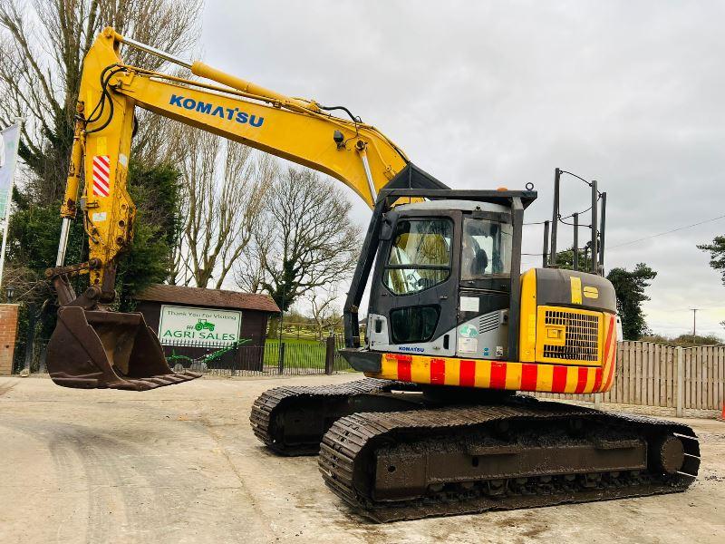 KOMATSU PC228USLC-3 EXCAVATOR * ZERO SWING * C/W DEMOLITION GARUDS *VIDEO*