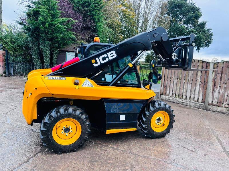 JCB 516-40 4WD TELEHANDLER *YEAR 2018, 68 PLATE, 1034 HOURS* C/W PALLET TINES *VIDEO*