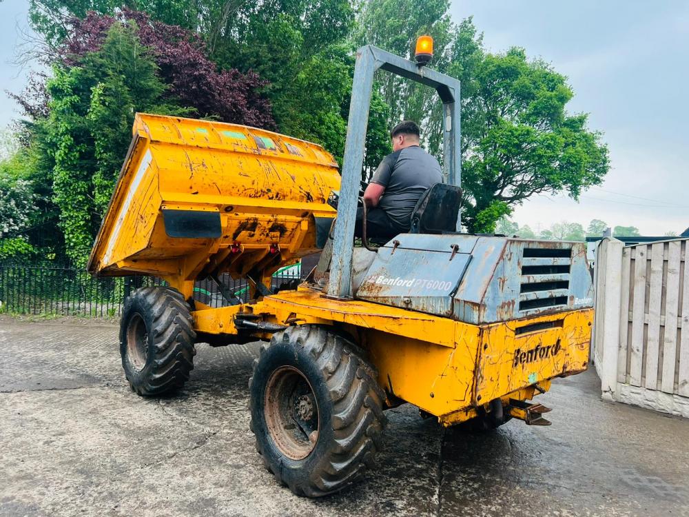 BENFORD 6000 4WD DUMPER C/W ROLE BAR & PERKINS ENGINE *VIDEO*