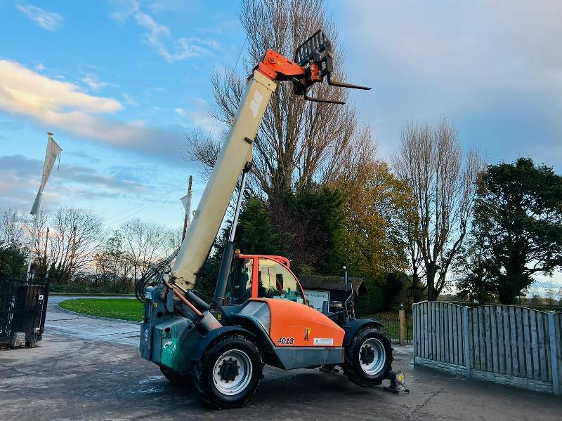 JLG 4013 4WD TELEHANDLER *13 METER REACH* C/W PALLET TINES & PERKINS ENGINE *VIDEO*