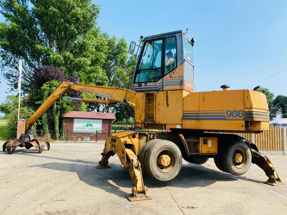 CASE 988 POCLAIN HIGH RISED CABIN SCRAP HANDLER C/W ROTATING 5 TINE GRAB
