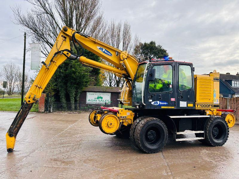 COLMAR T7000FS WHEELED EXCAVATOR C/W TELESCOPIC BOOM & RAILWAY GEAR *VIDEO*