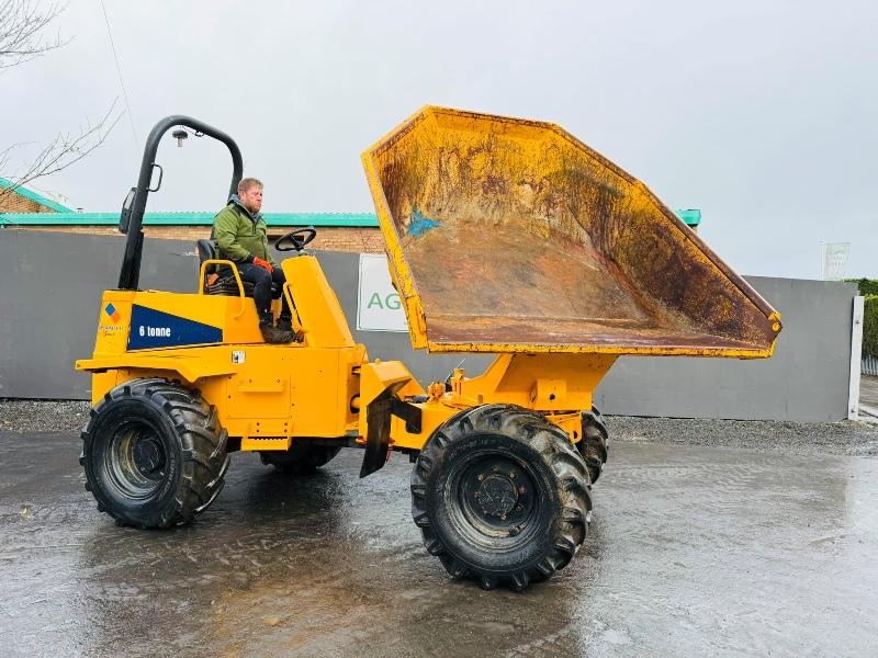 THWAITES 6 TONNE SWIVLE TIP DUMPER*YEAR 2008* ONLY 1453 HOURS*VIDEO*
